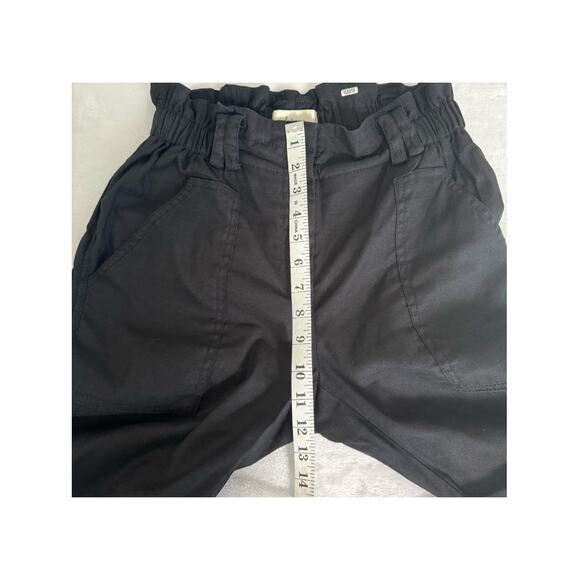 Anthropologie Elevenses Romy Paperbag Waist Linen Cargo Pants Black Size XS - Picture 10 of 11